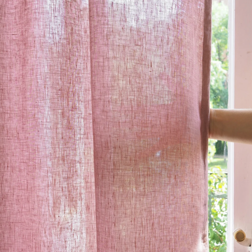 NEBELGOLD Kurzer Vorhang Pink