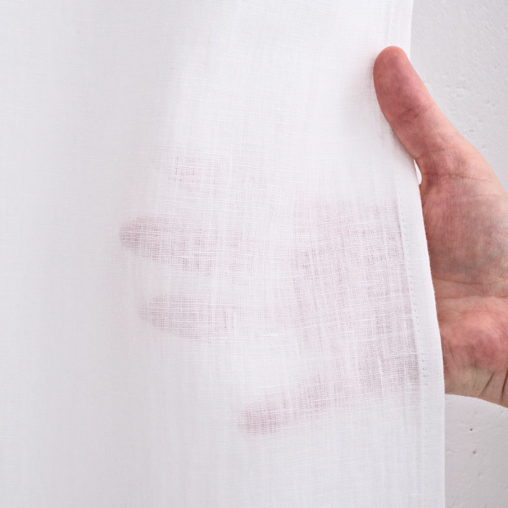 NEBELGOLD Kurzer Vorhang Weiss