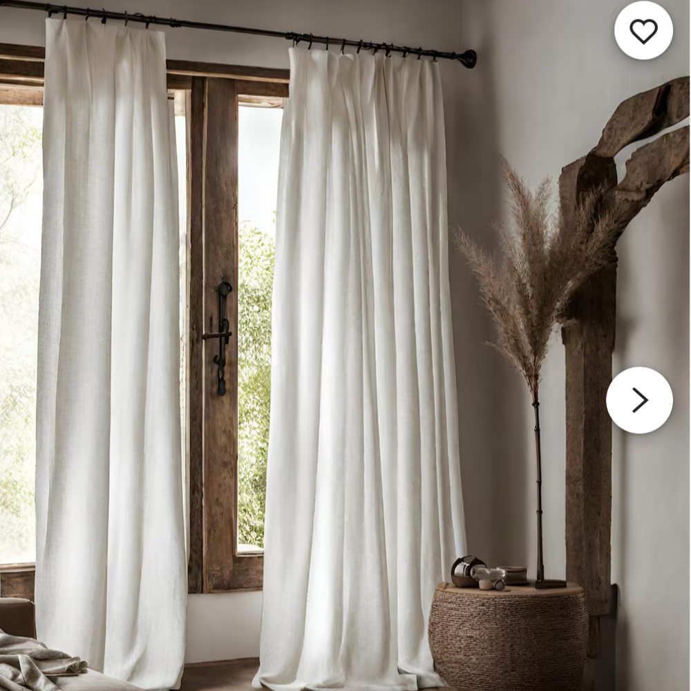 NEBELGOLD Wohn- und Schlafzimmer Vorhänge Weiss