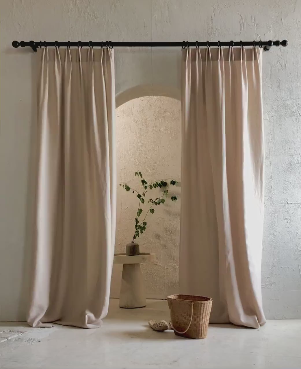 NEBELGOLD Wohn- und Schlafzimmer Vorhänge Beige